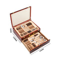 Wholesale 86-Piece Luxury Stainless Steel Flatware Set in 2-Tier Wooden Case Canteen of Cutlery for 12 Persons