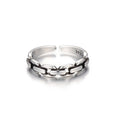 Japan and Korea 925 Sterling Silver Ring Retro Chain Female Ring Make Old Opening Ring Student Silver Ornaments