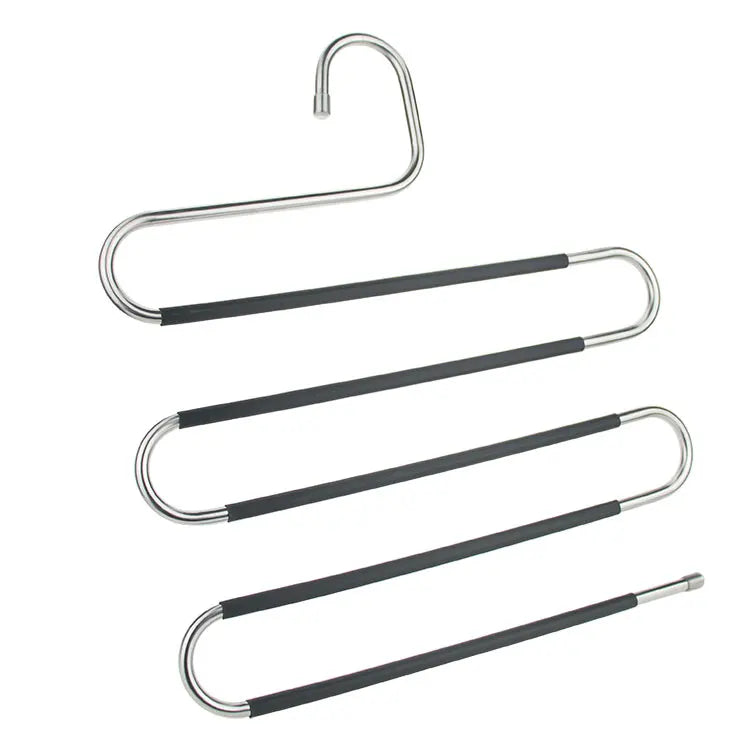 Factory Wholesale Multifunctional Clothes Hanger Market Durable Wardrobe Metal Save Space Metal Clothes Hanger