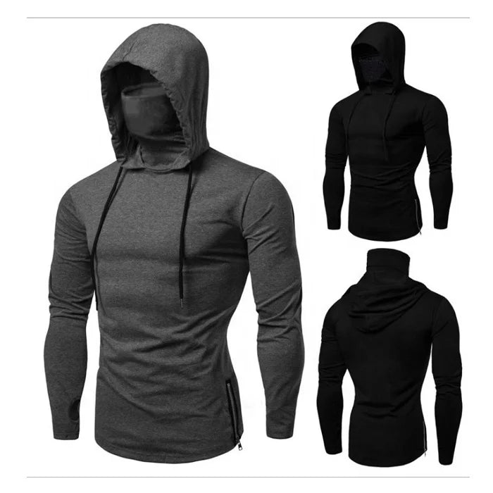 Men's Long Sleeve Gym Hoodies Running Sport Tshirt Hoodies Lightweight Fishing Shirt Hoodie