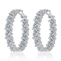 Luxury Jewelry Chunky Huggie Earring 925 Sterling Silver Zirconia Pear Diamond for Women High-end Design Hoop Earrings 18k Gold