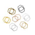 100pcs/bag Inner Diameter 14*12mm Hexagon Charm Hollow Glue Blank Pendant Tray Bezel Charms DIY Necklace Handmade Bezel Mold