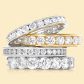 Luxury Fine Jewelry Eternity Band Ring Wholesale 10K 14K 18K Gold Moissanite Ring