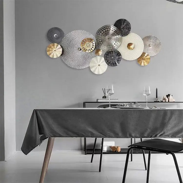 122X56cm Simple Art Soft Decoration Wall Hanging Decor Bar Cafe Living Room Restaurant Iron Circle Wall Hanging