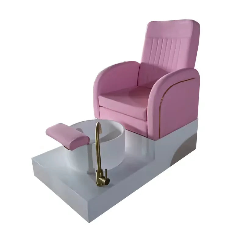 Modern New Design Commercial Furniture Sillas Para Spa Equipment Nail Salon Furniture Pedicure Manicure Chair with Foot Spa