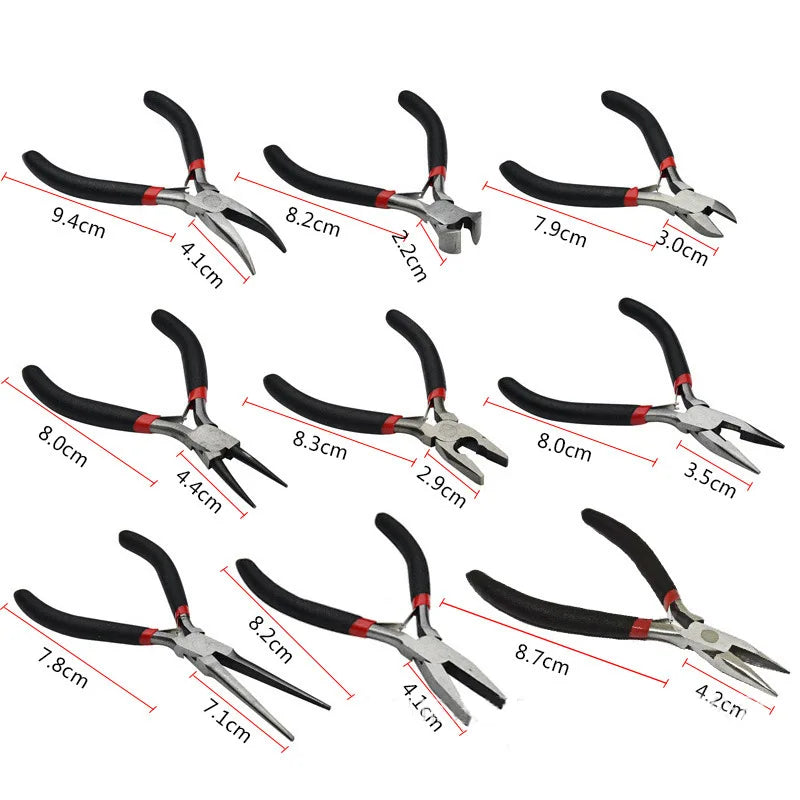 Mini Pliers Diagonal Pliers Round Bent Needle Nose Cutter  Jewelry Pliers