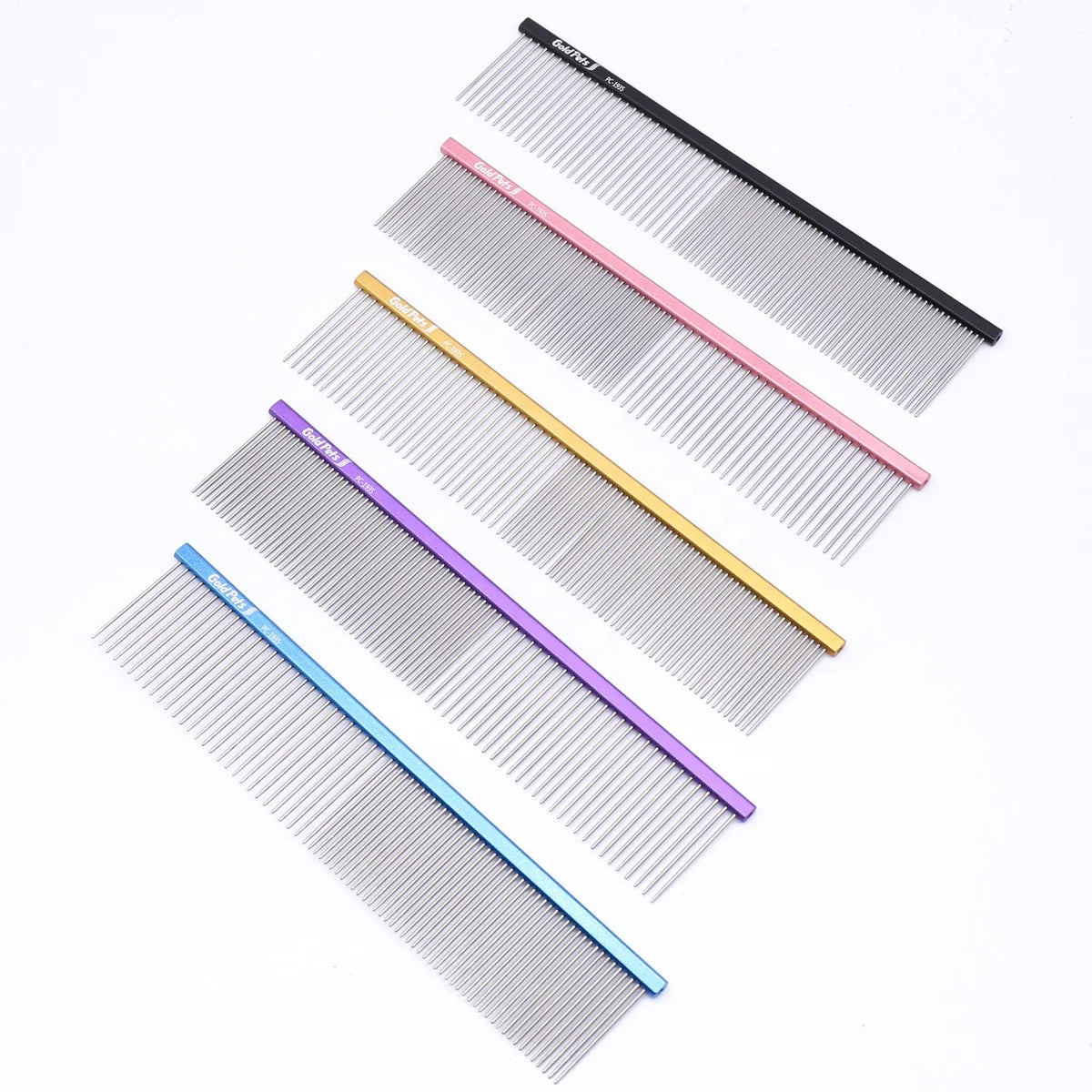Baoli OEM Professional Grooming Hot Sale Custom Logo Lightweight Long Stainless Steel Pins Dog Hair Brush Comb Pet Grooming Comb