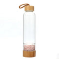 Natural Healing Water Bottles With Crystal Gravel Stone Crystal Glass Water Bottles