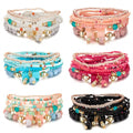 Bohemian Handmade Bracelets Multilayer Seed Rice Beads Boho Women Men Couple Friendship Vocation Bracelet Set Jewelry Gift