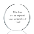 Custom Quality  Laser Engraving Carving Circle Crystal Glass Trophy  Crystal Crafts