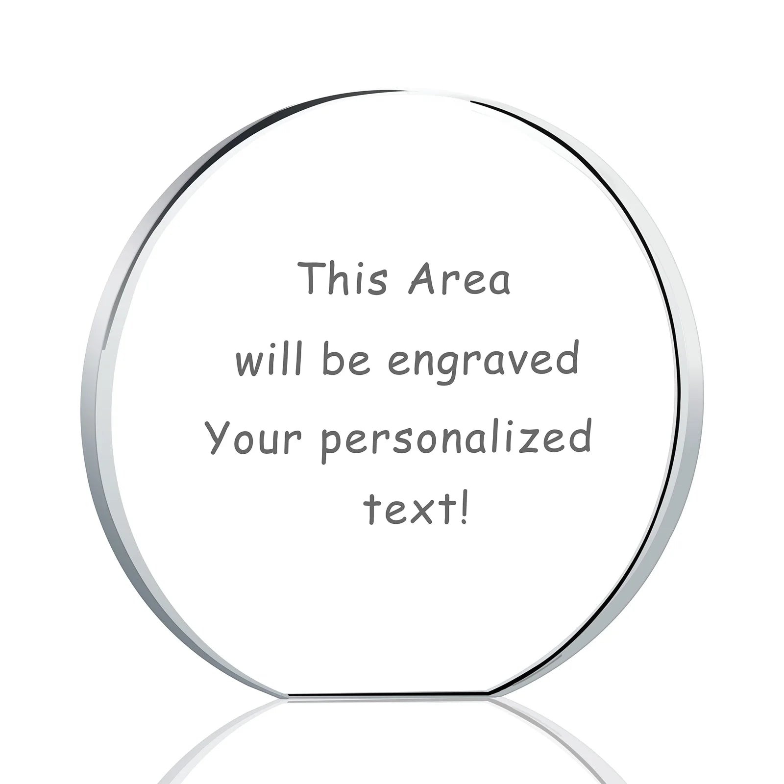 Custom Quality  Laser Engraving Carving Circle Crystal Glass Trophy  Crystal Crafts