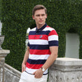 Promotional Uniform Men's Clothing Polo T-Shirt Men's Bulk Striped Polo Shirt 100% Cotton Embroidered Polo Shirt