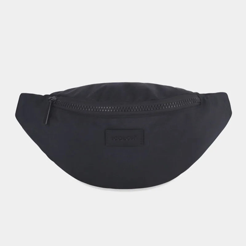 RIVTA Wholesale Womens Men Gym Sport Water Proof Belt Bag Custom Logo Children Black Waist Bag Large RPET Zipper Fanny Pack Bag