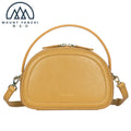Mount Yanzhi Luxury Customized Logo Genuine Leather RFID Portable Zipper Women's Mini Handbag Adjustable Strap Crossbody Bag