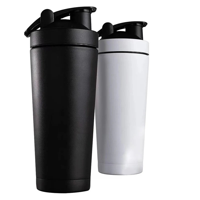Stainless Steel Protein Shaker Bottle 25oz Large Capacity Classic Party Straight Cup with Thermal Insulation Free Samples
