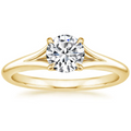 Factory 925 Selling Sterling Silver 14K Gold Plated White Cubic Zircon Ring for Women Engagement Wedding Anniversary Gift