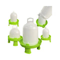BERYS New 3.5L Green White Chicken Waterer with Removable Legs DOUBLE CYLINDER 8L 10L 12L 1.5L 6L Thickened Chicken Drinker