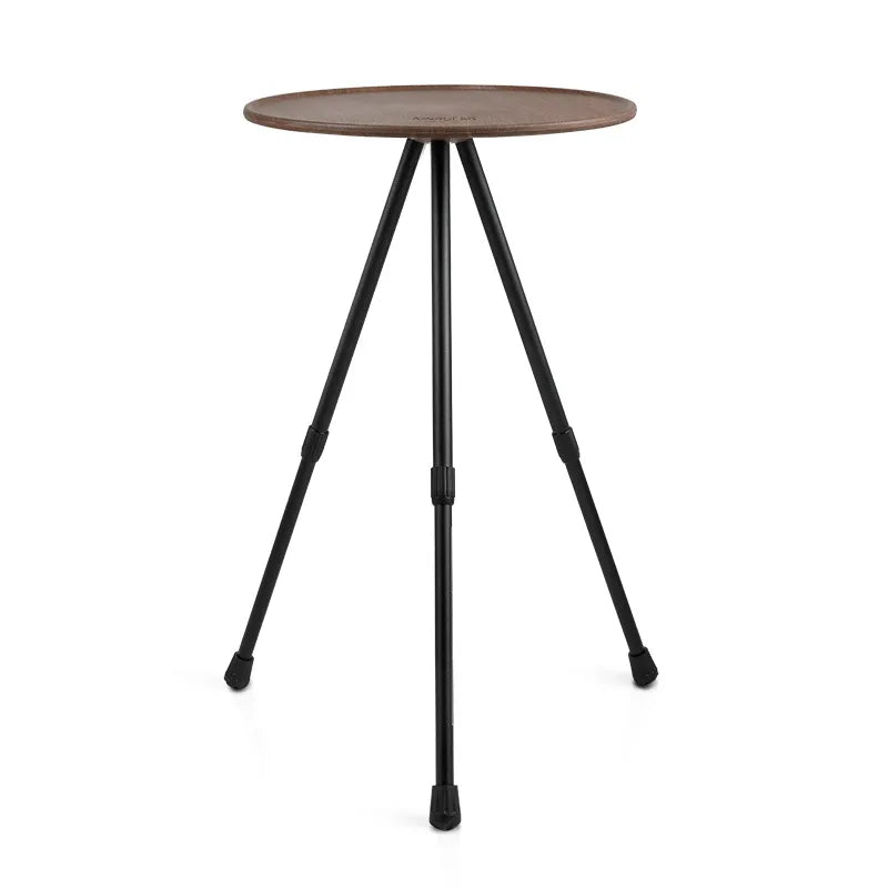 KingGear Modern Outdoor Round Folding Table Aluminum Alloy Portable Collapsible Light Small Camping Table