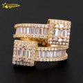 Pass Diamond Tester Hip Hop Fine Jewelry Rings Sterling Silver for Men Vvs Moissanite Diamond Ring