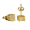 Geometric Hip Hop Stud Earrings for Women/Men Fashionable Cubic Zirconia Jewelry for Wedding Parties and Daily Wear
