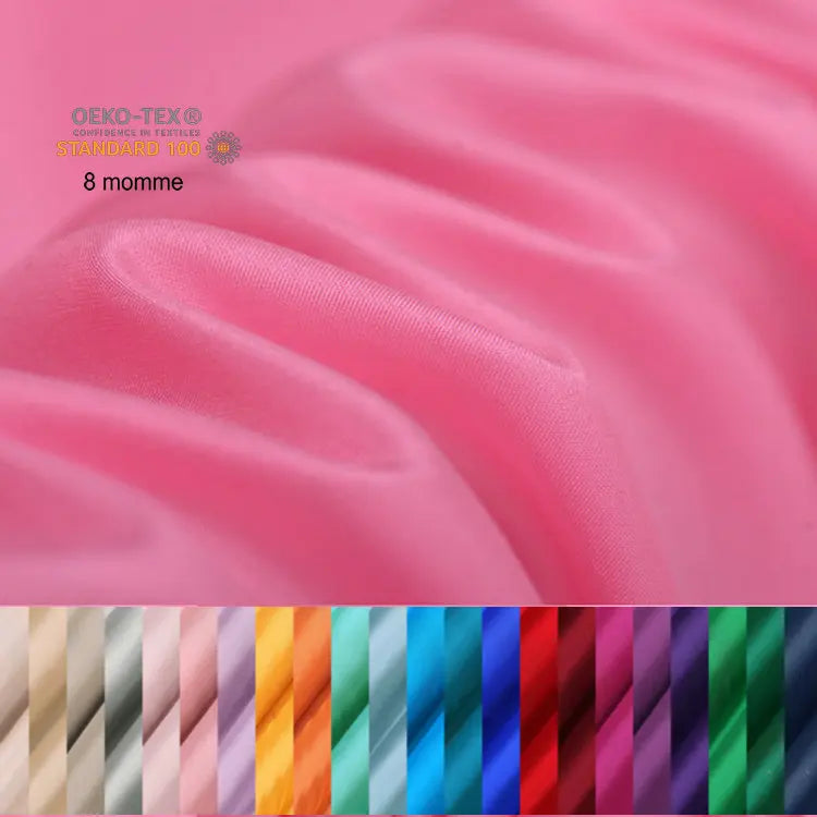 100% Pure Silk Habutai Fabric 8 mm 96 Colors Dyed Versatile Use Dresses Weddings Curtains Sleepwear Skirts Cushions Vests Girls