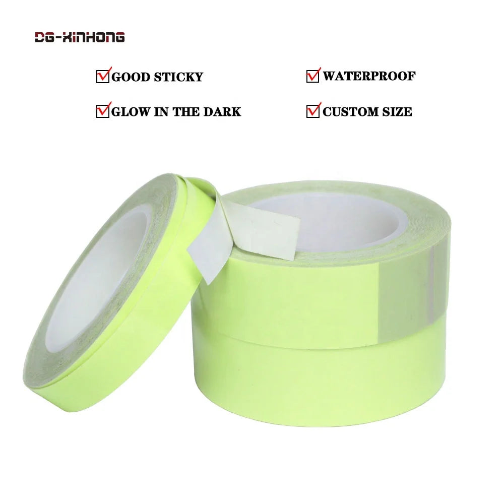 Hot Selling Outdoor Waterproof Stage Stair Warning Glow in the Dark Night PVC PET Film Fluorescent Luminous Adhesive Tape MegaBDM