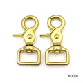 Solid Brass Bag Hardware 20mm square Swivel Eye Bronze Solid Brass Trigger Snap Hook for Bag Dog Leash