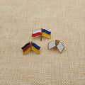 Flag Pin Crystal Epoxy Badge Brooch Flag Enamel Pin Painted Badge