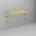 Beautiful Metal Bathroom Towel Rack Modern Design Practical for Hotels-Brushed Brass Finish