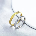 Hot Selling Fashion Custom Stainless Steel Be Kind Rings Women's Personalized Inspiration DIY Carving logo Couple Rings Jewelry