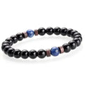 Hot Sale 8mm Lava Stone&Spectrolite Healing Energy Stone Beads Distance Bracelets Essential Oil Diffuser Bracelet Gemstone