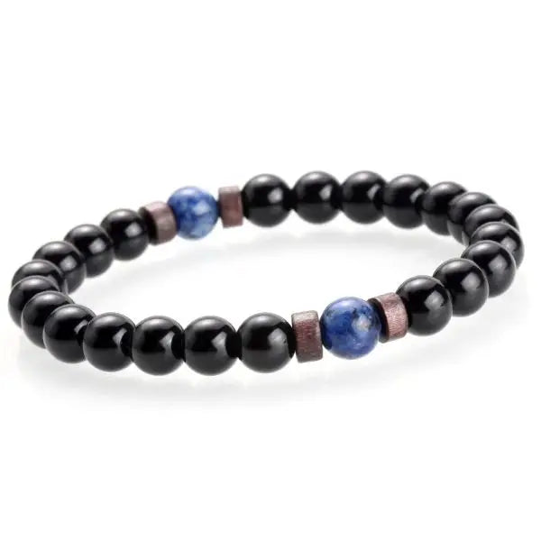 Hot Sale 8mm Lava Stone&Spectrolite Healing Energy Stone Beads Distance Bracelets Essential Oil Diffuser Bracelet Gemstone