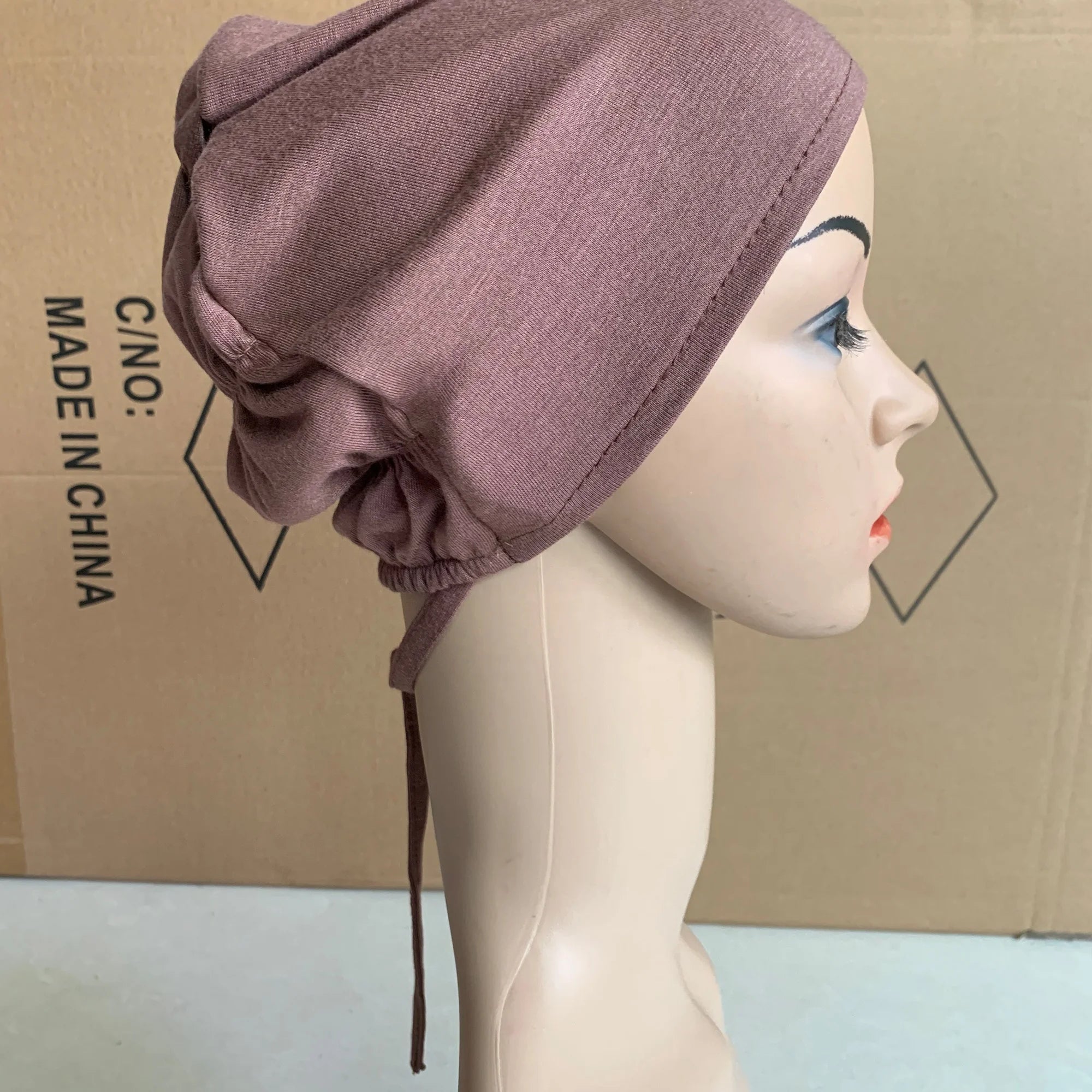 Hot Sale Soft Breathable Cotton Jersey Underscarf Plain Elastic Inner Hijab Caps with Satin Lining for Summer