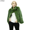 OFTBUY 2021 Autumn Winter Jacket Women's Thick Warm Moto Biker Streetwear Natural Real Mink Fur Coat Cotton Plus Size Outerwear