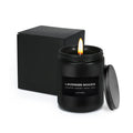 Matte Black Soy Wax Handmade Scented Candle Home Decoration Quality Wholesale Custom Woods Wick Holiday Bars Modern Christmas