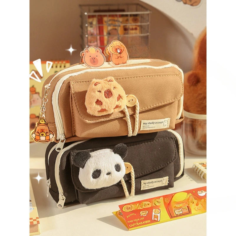 Cartoon Animal Stationery Box Cute Panda Pencil case High Quality Kawaii Stationery Student Office Stationery Wholesale