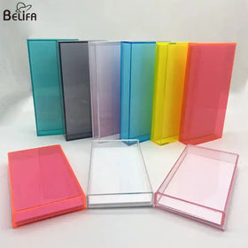 BELIFA Custom Lash Box Organized Lash Palette Eyelash Organizer Plain case Eyelash Storage Box Rectangle Actylic Lash Tile