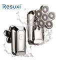 Resuxi MS-677 Body Waterproof 6D Electric Shaver Razor for Men Dry Wet Bald Head Shaver Beard Grooming Kit