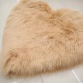 Customized Multicolor Artificial Fur Rug Simple Love Heart-shaped Home Rug