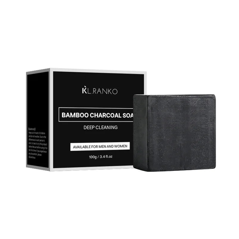 Handmade Bamboo Charcoal Essential Oil Soap for Men Women Oil Control Refreshing Cleansing Face Wash Bath Soap Herbal Whitening