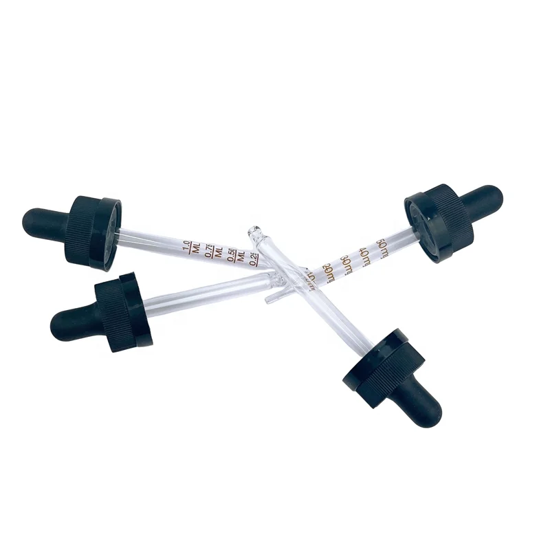 Yolio YLO-DP-023 Non-Spill Plastic (PP) Graduated Pipette with Logo Label and Measured Marks for Cosmetic Dropper Bottles