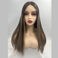 Wholesale 20inch Dark Brown Wig Highlight Transparent Lace Top Jewish Kosher Virgin Hair Best Price Aliexpress Online Shopping