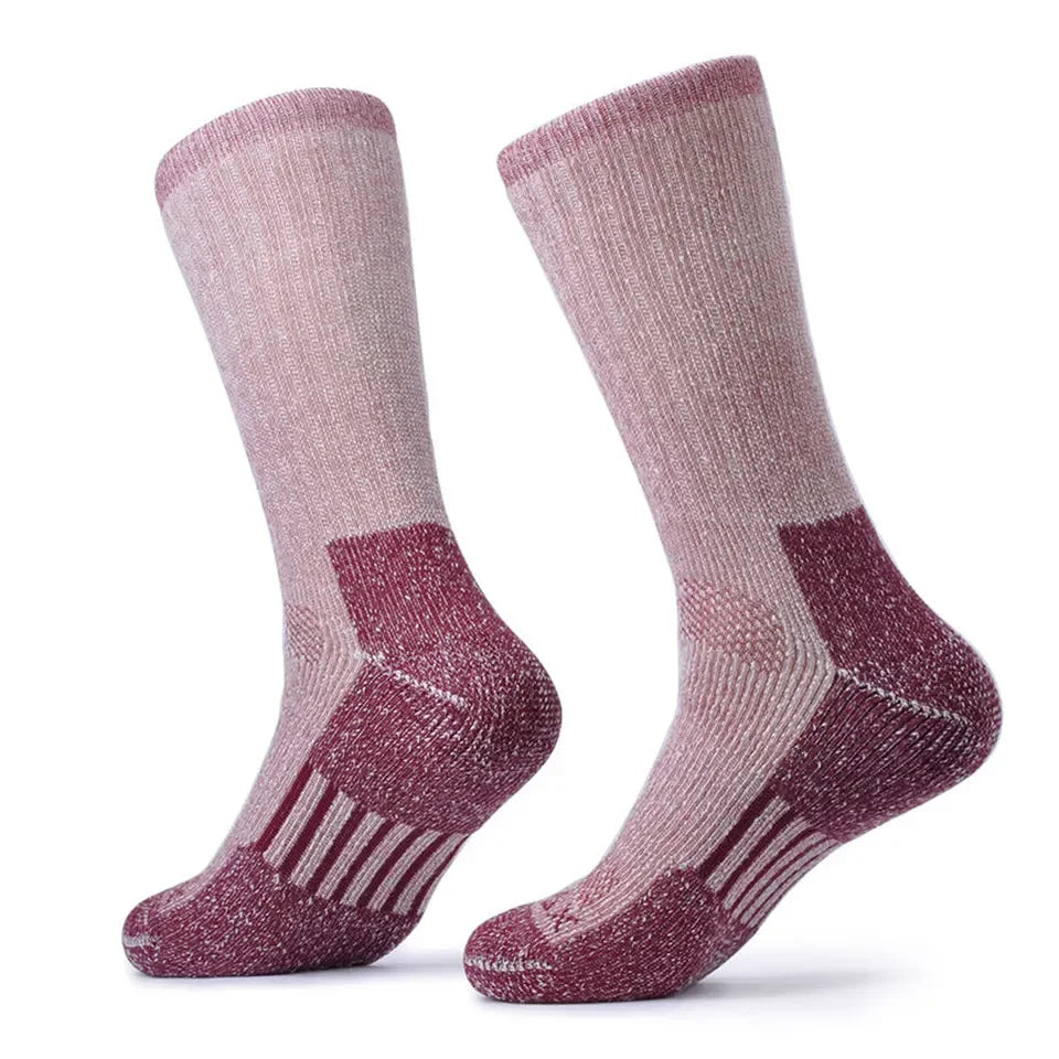 Winter Crew Hiking Merino Wool Boot Socks Thermal Warm Breathable Thick Socks for Men Women
