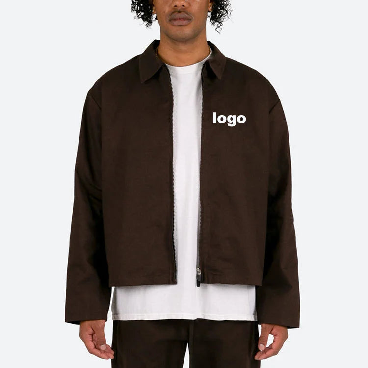 2023 Oem Custom Printing Logo Basic Cotton Clothing Work Jackets for Men