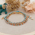 Go2Boho 2022 Women's Fashion Bracelet Multicolor Semiprecious Stones Adjustable Seed Beaded Jewelry for Anniversary Gift Bohemia