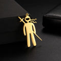 Stainless Steel Teenage Turtles Charm Gold Plated Cartoon Turtles Pendant Jewelry Accessories for Necklace Bracelet