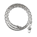 BOCAI Retro Personality Student Simple Fashion Necklaces for Man Woman Real S925 Pure Silver Bamboo Link Chain Accessories