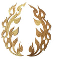 Diy Gold and Sil Color Iron-on Embroidery Hot Press Back With Glue Appliques Stage Clothing Dress Flame Shape Garment Patches