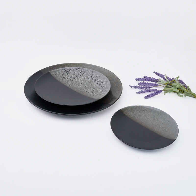 Factory Direct 8-10 Inch Eco-Friendly Porcelain Tray and Ceramic Plate Dishware Sets Matte Finish for Restaurants