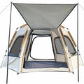 Portable Double-Layer Automatic Glamping Tent 3-4 Person Waterproof Beach and Hiking Shelter Instant Pop Design